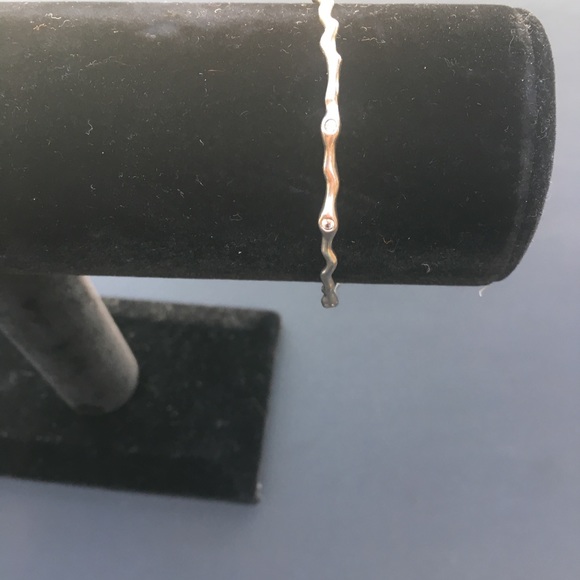 BCBG Sterling Silver Water Droplet Wave Bangles - Picture 5 of 8